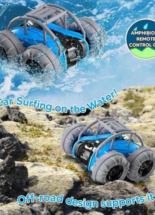 Maxtronic з дистанційним керуванням автомобіль амфібія, 2,4 ггц 4wd водонепроникний човен із дистанційним3 фото