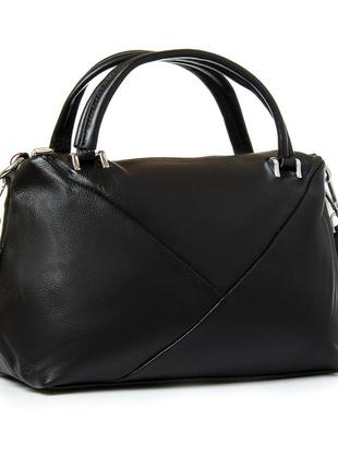 Жіноча шкіряна сумка з двома ручками alex rai 83104-9 black