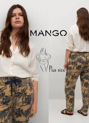 Легеньні штани в принт від mango ( plus size)