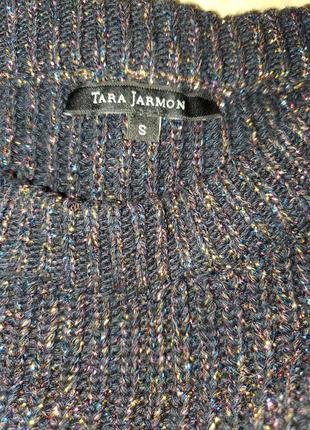 Брендовый нарядный  весь в люрекс джемпер свитер tara jarmon италия5 фото