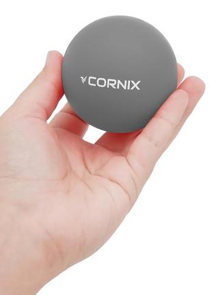 Масажний м'яч cornix lacrosse ball 6.3 см xr-0120 grey poland2 фото