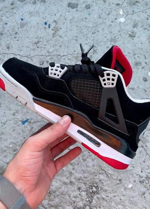 Nike air jordan 4 retro bred кроссовки