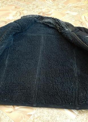 Дубленка искусственная мужская куртка черного размера5 фото