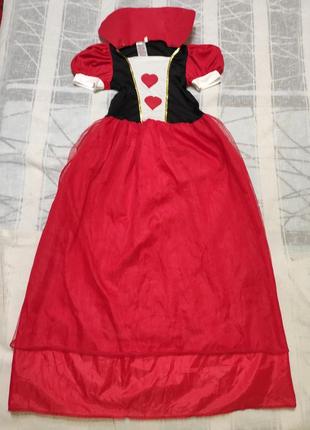 Казкове плаття червона королева з аліса в країні чудес на 8-10років