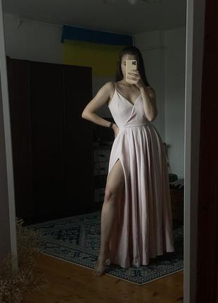 Платье для дружки розовое платье выпускное вечернее1 фото