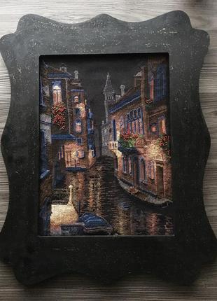 Картина вышивка венеция