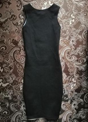 Платье сукня инь янь мини короткое по фигуре сарафан в принт бисером4 фото