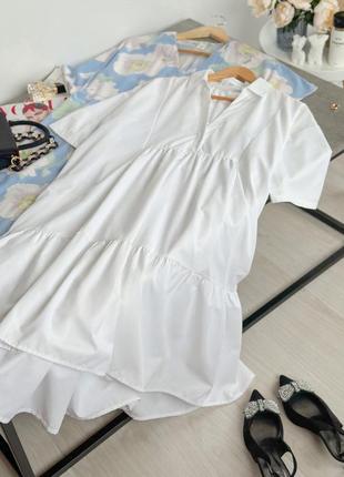 Белое платье свободного кроя от mango7 фото