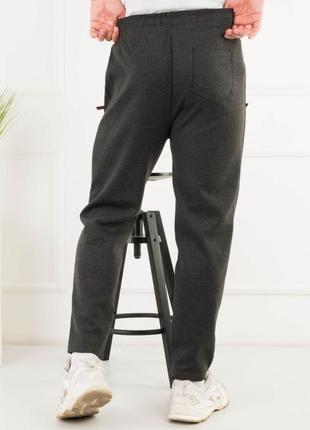 Стильные серые мужские спортивные штаны большой размер батал2 фото
