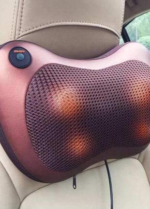 Масажна подушка car and home massage pillow, масажер для шиї автомобільний4 фото