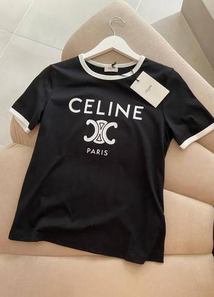 Футболка premium у стилі celine
