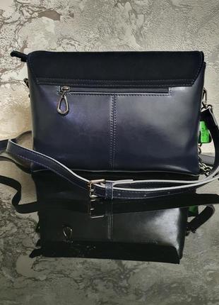 Шикарная женская сумочка- клатч синего цвета .3 фото