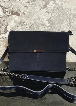 Шикарная женская сумочка- клатч синего цвета .10 фото