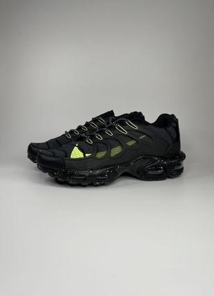Nike air max tn terrascape plus (чорні з лаймовим)1 фото