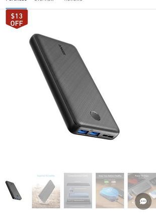 Повербанк anker fast slim plenty of power powercore iii 20k power bank