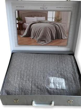 Покривало maison d'or my favorite pike grey 220*240 вафельне