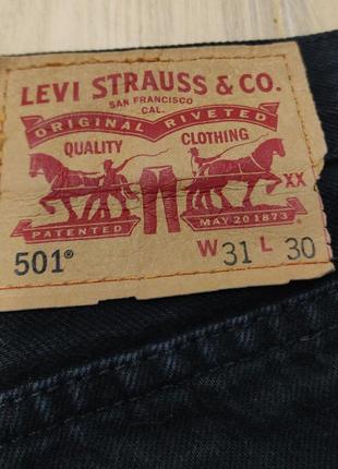 Шорти джинсові чорні levis6 фото