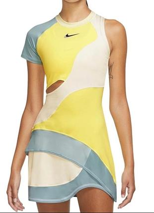 Женское теннисное платье nike court dri-fit slam новое оригинал спортивная форма