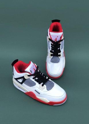 Кроссовки air jordan 4 retro red white