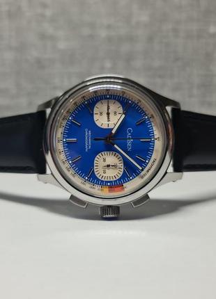 Чоловічий годинник часы cadisen mechanical chronograph st1900 blue/white