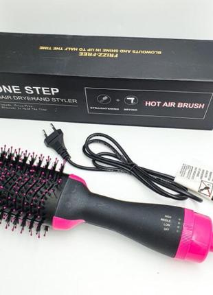 Фен щітка гребінець 3в1 one step hair dryer 1000 вт 3 режими випрямляч для укладання волосся стайлер з функцією іонізації4 фото