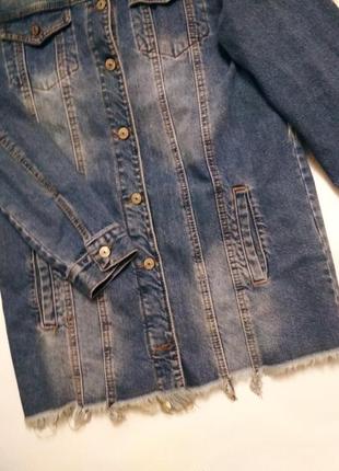 Удлиненный джинсовый пиджак2 фото