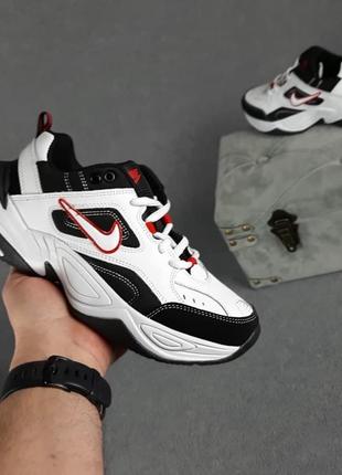 Женские кроссовки nike m2k tekno white black red5 фото