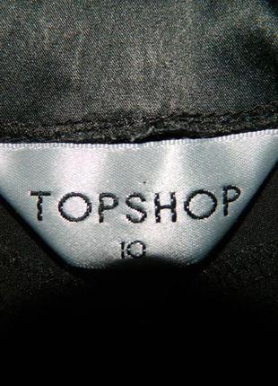 Атласные чёрные брюки-стрейч topshop р.10  (евро 38), румыния3 фото