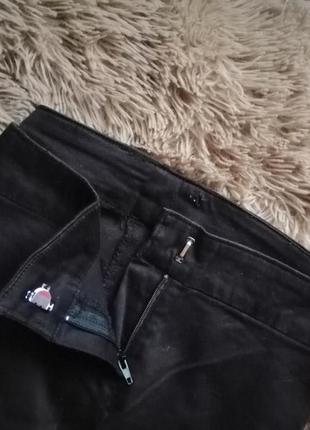 Брюки штаны чёрные зара катоновые классические клеш6 фото