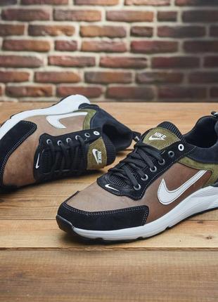 Мужские кожаные nike большие размеры 46-49 великаны, чоловіче шкіряні кросівки великі розміри