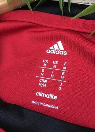 Мужская ярка красная спортивная футболка майка adidas climalite оригинал адидас размер м как новая10 фото