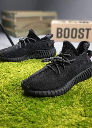 Женские кроссовки adidas yeezy boost 350 black3 фото