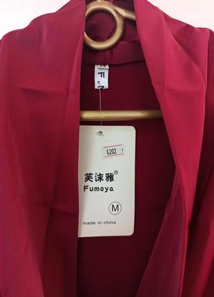 Блуза атласная блузка бордо рубашка.5 фото