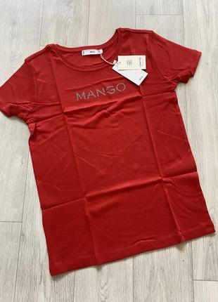 Футболка, футболка з лого, футболка бавовняна, футболка манго, футболка трикотаж mango7 фото