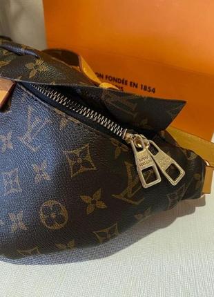 Сумка-бананка louis vuitton bumbag monogram unisex brown4 фото