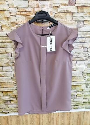 Легкая полупрозрачная блуза и скреп-шифон с рюшами воланами