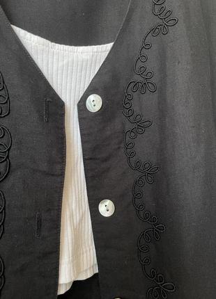 Рубашка винтажная крапива хлопок с вышивкой7 фото