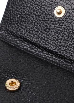 Стильный женский кошелек с вместительной монетницей на молнии из натуральной кожи tony bellucci 22012 черный3 фото