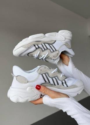 Крутые фирменные женские кроссовки текстиль на лето  весна adidas ozweego6 фото