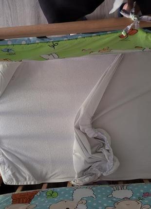 Дитяче дерев'яне ліжечко+повний комплект білизни і матрац2 фото