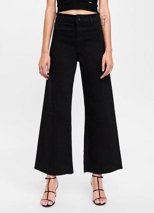 Джинсы новые zara the marine straight in pure black 44 размер