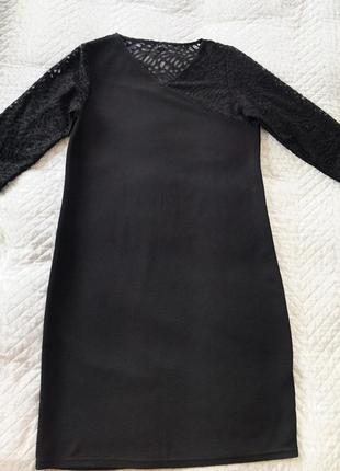 Платье черная с гипюром5 фото