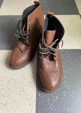 Кожаные ботинки оксфорды броги1 фото