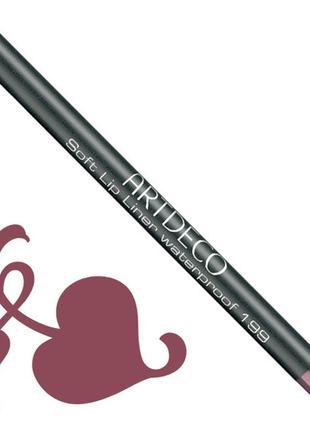 Оригінал водостійкий олівець для губ artdeco soft lip liner waterproof 199 оригинал водостойкий карандаш для губ5 фото