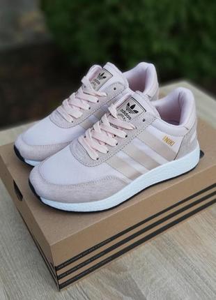 Женские кроссовки adidas iniki пудровые скидка sale / smb3 фото