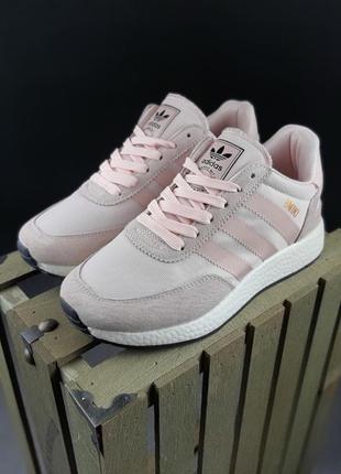 Женские кроссовки adidas iniki пудровые скидка sale / smb7 фото