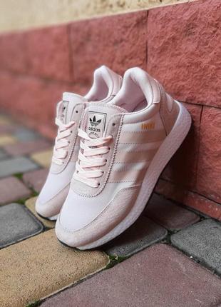 Женские кроссовки adidas iniki пудровые скидка sale / smb1 фото