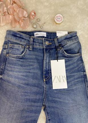 Женские джинсы zara skinny синие скинни со средней посадкой 34 оригинал зара7 фото