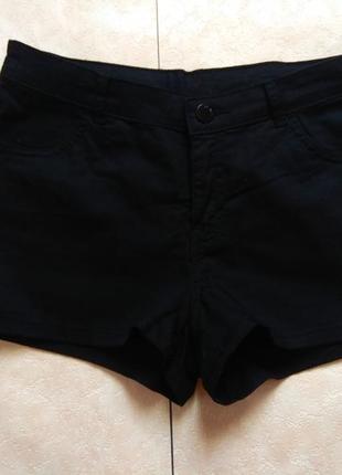 Стильные черные джинсовые шорты h&m, 38 pазмер.