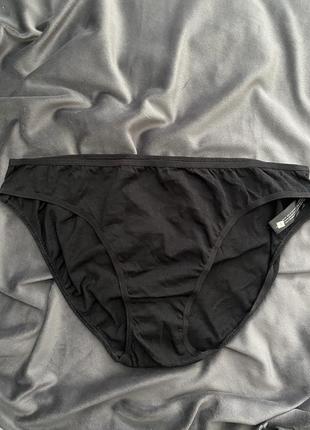 Закрытые трусики primark / черные женские слипы / хлопковые трусы / 100% хлопковые